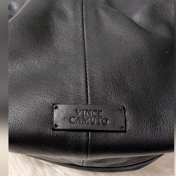 Vince Camuto Supple Soft Black Leather Cross Body Shoulder Bag - Picture 2 of 7